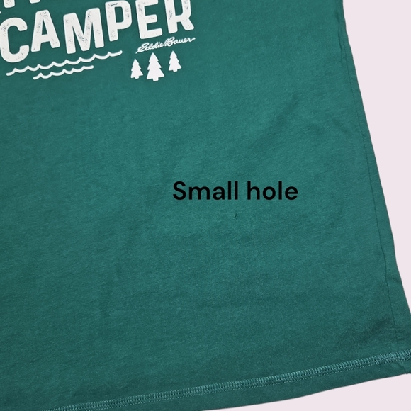 Eddie Bauer Boys Green Happy Camper T-Shirt Size Medium - Picture 4 of 5